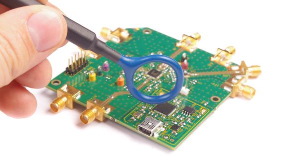 EMC engineer analyzing PCB